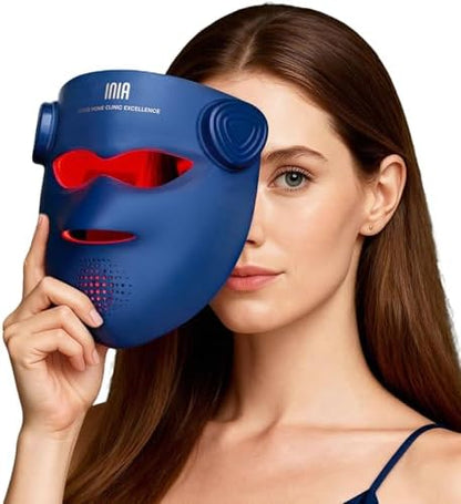 INIA GLOW 4D Wireless Red Light Therapy Mask for Face, Dual NIR, 320 LEDs